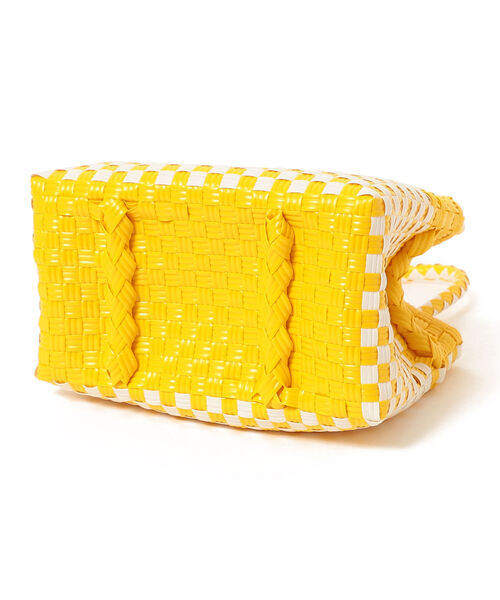 Ray BEAMS（レイビームス）の「BALI WERKSTATTE / Chess Basket Bag（かごバッグ・レディース・ホワイト/イエロー・ONE SIZE）」の9枚目の写真