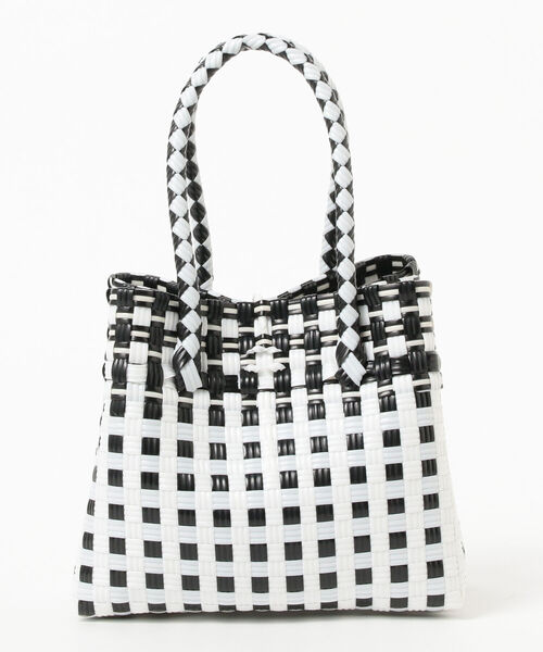 Ray BEAMS（レイビームス）の「BALI WERKSTATTE / Chess Basket Bag（かごバッグ・レディース・ホワイト/イエロー・ONE SIZE）」の12枚目の写真