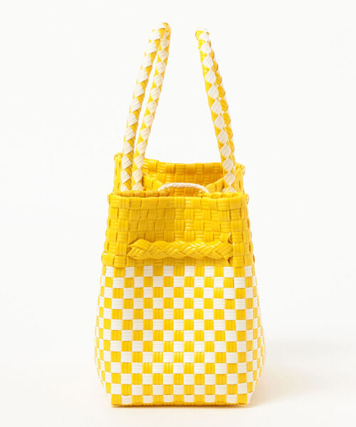 Ray BEAMS（レイビームス）の「BALI WERKSTATTE / Chess Basket Bag（かごバッグ・レディース・ホワイト/イエロー・ONE SIZE）」の15枚目の写真