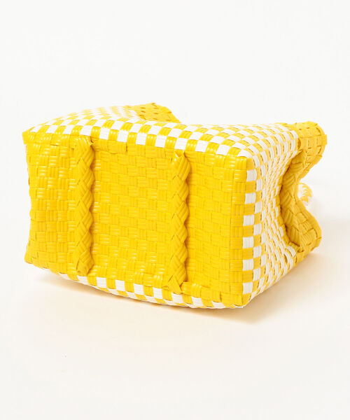 Ray BEAMS（レイビームス）の「BALI WERKSTATTE / Chess Basket Bag（かごバッグ・レディース・ホワイト/イエロー・ONE SIZE）」の18枚目の写真