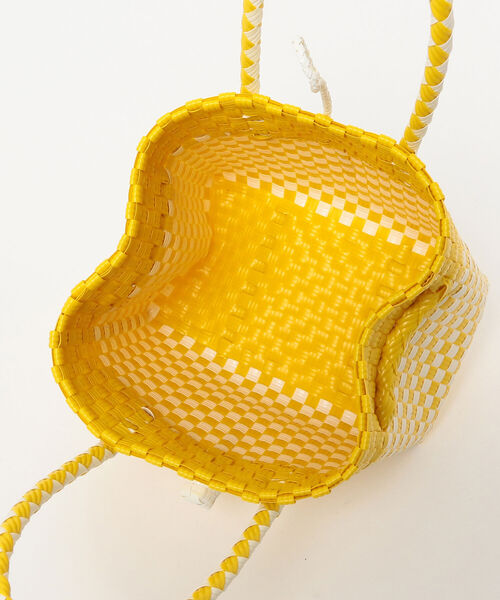Ray BEAMS（レイビームス）の「BALI WERKSTATTE / Chess Basket Bag（かごバッグ・レディース・ホワイト/イエロー・ONE SIZE）」の19枚目の写真