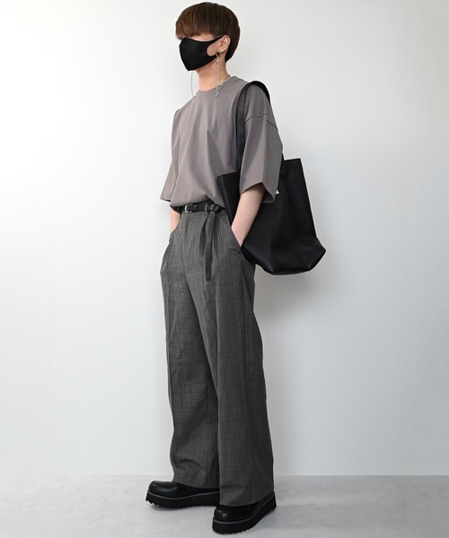 CLEL(クレイル)の「【CLEL】TC Loose Over Half Sleeve Tee / TC ルーズ オーバー半袖Tシャツ(Tシャツ/カットソー・メンズ・ホワイト/チャコールグレー/アッシュブラウン/グレイッシュベージュ・S/M/L)」の9枚目の写真