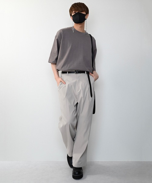 CLEL(クレイル)の「【CLEL】TC Loose Over Half Sleeve Tee / TC ルーズ オーバー半袖Tシャツ(Tシャツ/カットソー・メンズ・ホワイト/チャコールグレー/アッシュブラウン/グレイッシュベージュ・S/M/L)」の10枚目の写真