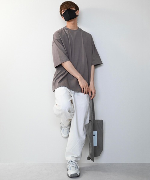 CLEL(クレイル)の「【CLEL】TC Loose Over Half Sleeve Tee / TC ルーズ オーバー半袖Tシャツ(Tシャツ/カットソー・メンズ・ホワイト/チャコールグレー/アッシュブラウン/グレイッシュベージュ・S/M/L)」の12枚目の写真