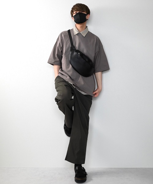 CLEL(クレイル)の「【CLEL】TC Loose Over Half Sleeve Tee / TC ルーズ オーバー半袖Tシャツ(Tシャツ/カットソー・メンズ・ホワイト/チャコールグレー/アッシュブラウン/グレイッシュベージュ・S/M/L)」の16枚目の写真