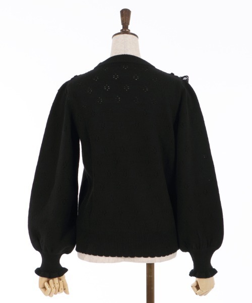 axes femme(アクシーズファム)の「ヨークレース切替ニットPO(ニット/セーター・レディース・ピンク/ホワイト/ブラック・MEDIUM)」の16枚目の写真