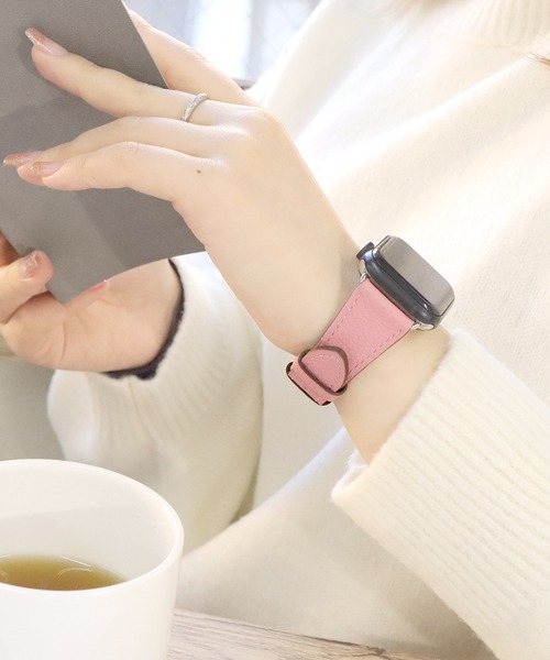 Urban Coral(アーバンコーラル)の「Apple Watch Band / アップルウォッチ バンド スリムイタリアンレザー / Urban Coral(デジタル腕時計・レディース・ブルー系その他/ローズ系/グレー系その他/グレー系その他2/アイボリー/ピンク系その他/ベビーピンク/サンドベージュ/ブラウン系その他/ラベンダー/オレンジ/ブラック系その他・44mm/40mm)」の9枚目の写真