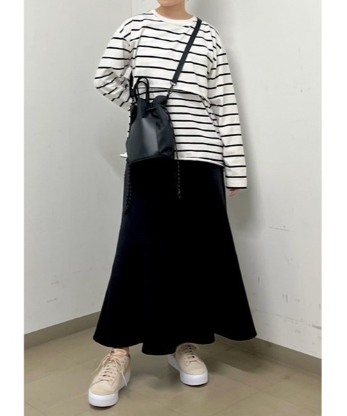 emmi（エミ）の「【emmi atelier】巾着ショルダーバッグ（ショルダーバッグ・レディース・ホワイト/ライトブルー/ブラック・FREE）」の22枚目の写真