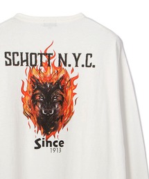 schott | 【WEB LIMITED】Schott/ショット/FIRE WOLF LS T-SHIRT/ファイヤーウルフ ロンT(Tシャツ/カットソー)
