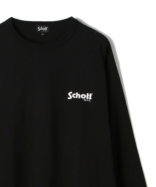 schott（ショット）の「【WEB LIMITED】Schott/ショット/FIRE WOLF LS T-SHIRT/ファイヤーウルフ ロンT（Tシャツ/カットソー・メンズ・ホワイト/ブラック/パープル・MEDIUM/LARGE/X-LARGE/XX-LARGE）」の11枚目の写真