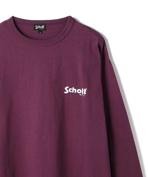 schott（ショット）の「【WEB LIMITED】Schott/ショット/FIRE WOLF LS T-SHIRT/ファイヤーウルフ ロンT（Tシャツ/カットソー・メンズ・ホワイト/ブラック/パープル・MEDIUM/LARGE/X-LARGE/XX-LARGE）」の12枚目の写真