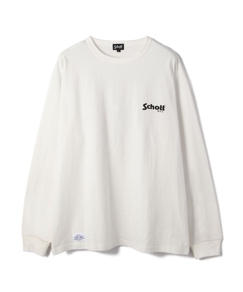 schott（ショット）の「【WEB LIMITED】Schott/ショット/FIRE WOLF LS T-SHIRT/ファイヤーウルフ ロンT（Tシャツ/カットソー・メンズ・ホワイト/ブラック/パープル・MEDIUM/LARGE/X-LARGE/XX-LARGE）」の7枚目の写真