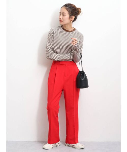 Ungrid（アングリッド）の「【WEB限定】カラータックフレアパンツ（その他パンツ・レディース・ブラック/パープル/レッド/ピンク/イエロー/オレンジ・FREE）」の16枚目の写真