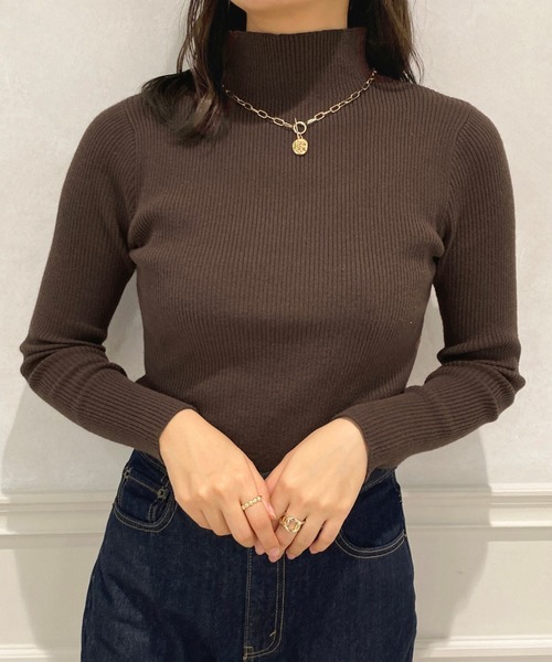 apres jour(アプレジュール)の「ハイネックリブニット【ZOZOTOWN限定アイテム】(ニット/セーター・レディース・ブラック/ダークブラウン/ピンク/アイボリー/キャメル・X-LARGE/フリー)」の19枚目の写真