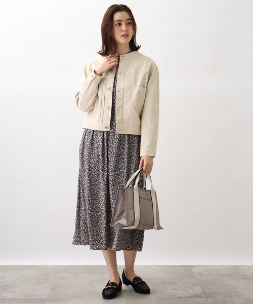 grove(グローブ)の「◆【S-3L】ノーカラーデニムジャケット(デニムジャケット・レディース・ライトブルー/ネイビー/アイボリー・01/02/03/04/05)」の20枚目の写真