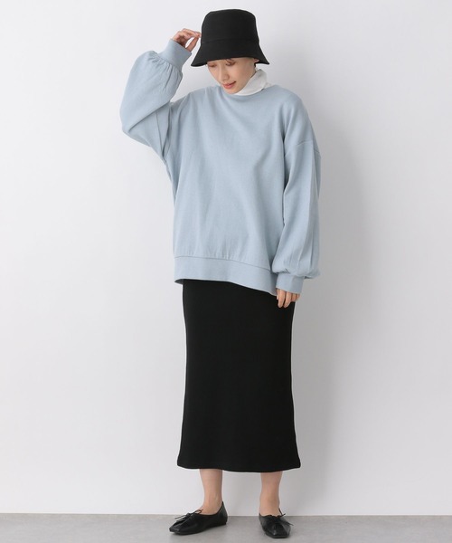 LEPSIM（レプシィム）の「袖ボリュームプルオーバー　258781（スウェット・レディース・オフホワイト/ライトブルー/ネイビー・FREE）」の8枚目の写真