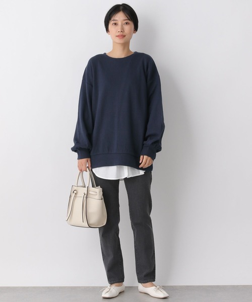 LEPSIM（レプシィム）の「袖ボリュームプルオーバー　258781（スウェット・レディース・オフホワイト/ライトブルー/ネイビー・FREE）」の9枚目の写真