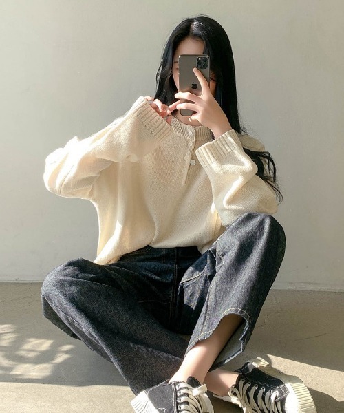 SONA(ソナ)の「SONYUNARA ワイドブラックジーンズ(デニムパンツ・レディース・ブラック・SMALL/MEDIUM)」の11枚目の写真