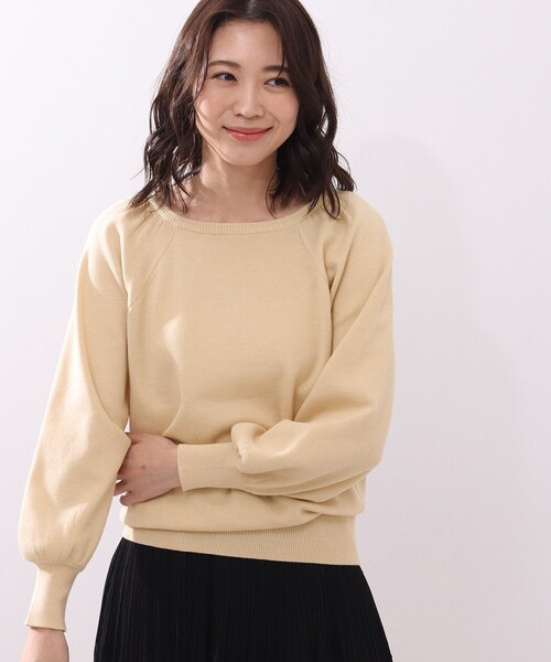 DRESKIP(ドレスキップ)の「◆前後2WAY スクエアネックニットプルオーバー(ニット/セーター・レディース・ブラック/オフホワイト/ライトグリーン/ピンク系・02/03/04)」の2枚目の写真