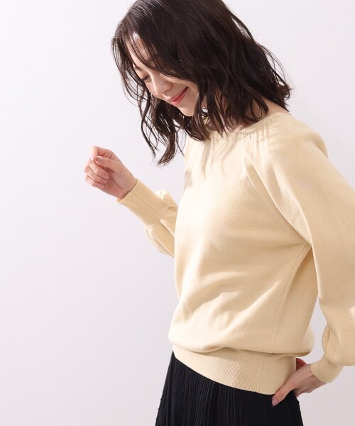 DRESKIP(ドレスキップ)の「◆前後2WAY スクエアネックニットプルオーバー(ニット/セーター・レディース・ブラック/オフホワイト/ライトグリーン/ピンク系・02/03/04)」の7枚目の写真