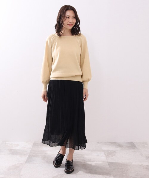 DRESKIP(ドレスキップ)の「◆前後2WAY スクエアネックニットプルオーバー(ニット/セーター・レディース・ブラック/オフホワイト/ライトグリーン/ピンク系・02/03/04)」の8枚目の写真