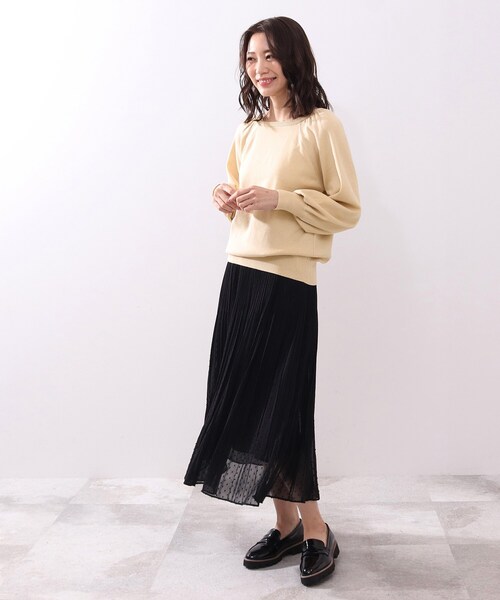 DRESKIP(ドレスキップ)の「◆前後2WAY スクエアネックニットプルオーバー(ニット/セーター・レディース・ブラック/オフホワイト/ライトグリーン/ピンク系・02/03/04)」の9枚目の写真