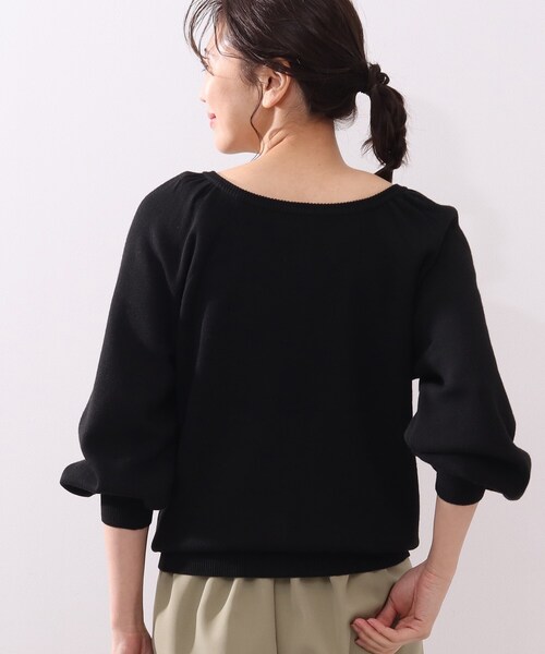 DRESKIP(ドレスキップ)の「◆前後2WAY スクエアネックニットプルオーバー(ニット/セーター・レディース・ブラック/オフホワイト/ライトグリーン/ピンク系・02/03/04)」の14枚目の写真