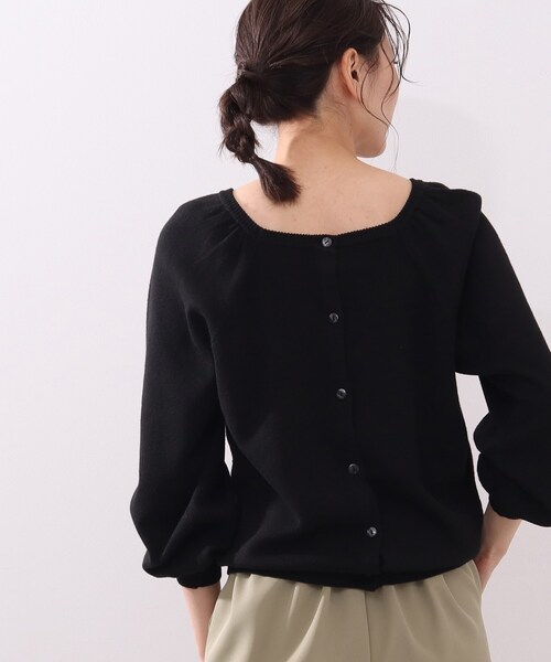 DRESKIP(ドレスキップ)の「◆前後2WAY スクエアネックニットプルオーバー(ニット/セーター・レディース・ブラック/オフホワイト/ライトグリーン/ピンク系・02/03/04)」の15枚目の写真