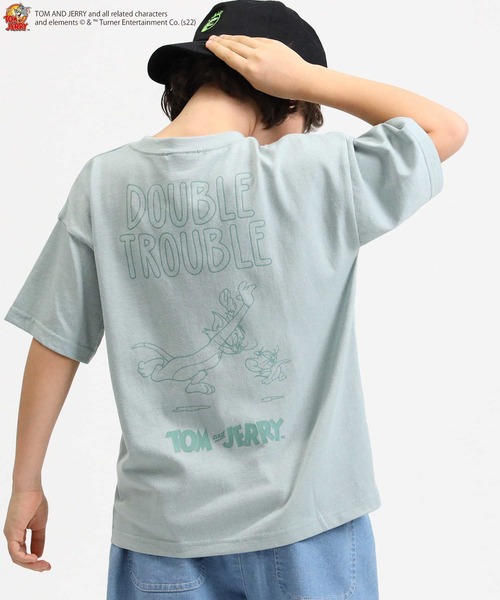 Right-on（ライトオン）の「トムとジェリーＴシャツ（キッズサイズ）親子リンクコーデ（Tシャツ/カットソー・キッズ・ブラック/ブルー/パープル/グリーン/オフホワイト/イエロー・105/120/130/150/140）」の17枚目の写真