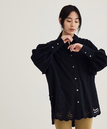 SALON adam et rope' | 裾スカラップシャツ(シャツ/ブラウス)