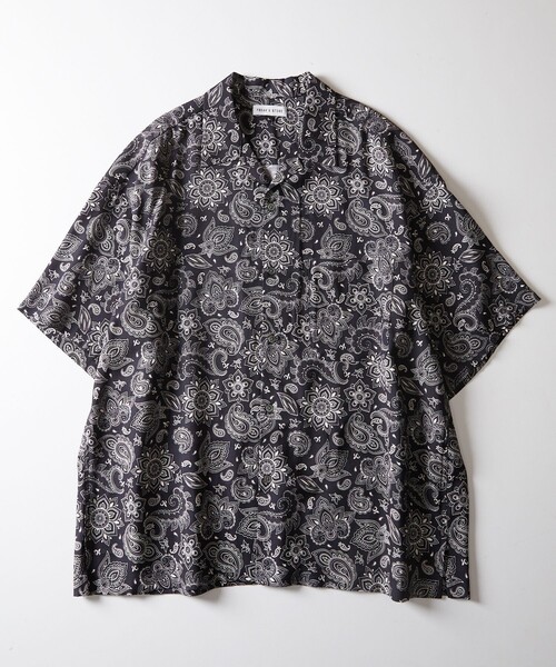 FREAK'S STORE(フリークスストア)の「WEB限定 ビッグシルエット 総柄 オープンカラーシャツ/レオパード柄/バンダナ柄/アロハ柄(シャツ/ブラウス・メンズ・ブラック/ブラウン/サックスブルー/ネイビー系1/ネイビー系2/レオパード・SMALL/MEDIUM/LARGE)」の13枚目の写真