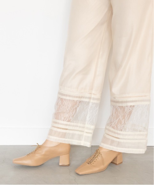 RANDA（ランダ）の「ソフト レースアップヒールシューズ（ドレスシューズ・レディース・アイボリー/グレイッシュベージュ/ベージュ・S/M/L/LL）」の7枚目の写真