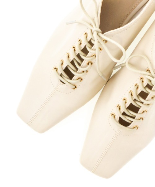 RANDA（ランダ）の「ソフト レースアップヒールシューズ（ドレスシューズ・レディース・アイボリー/グレイッシュベージュ/ベージュ・S/M/L/LL）」の13枚目の写真