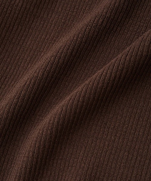 VIS(ビス)の「アシンメトリービッグカラーノースリーブニット【sustainable】(Tシャツ/カットソー・レディース・ネイビー/オレンジ系その他2/ホワイト/ダークブラウン・FREE)」の13枚目の写真