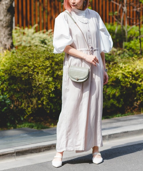 Wordtrobe（ワードトローブ）の「【wordtrobe】レーヨンフレックス ノースリーブ オールインワン サロペット（サロペット/オーバーオール・レディース・ライトグレー/グリーン/ブラック/ブラウン・FREE）」の17枚目の写真