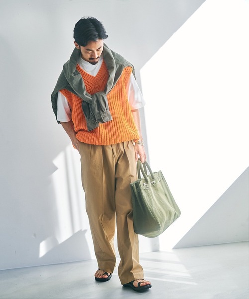 EDIFICE SELECT（エディフィスセレクト）の「【Tangent / タンジェント】別注 40/2Gaba F.ARMY CHINO（その他パンツ・メンズ・ベージュ/アイボリー・44/46/48/50）」の6枚目の写真