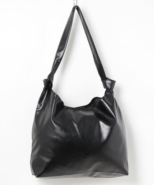 STYLEBLOCK（スタイルブロック）の「PUレザーシンプルショルダーバッグ（ショルダーバッグ・レディース・カーキ/ホワイト/ブラウン/ブラック・FREE）」の10枚目の写真