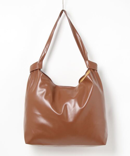 STYLEBLOCK（スタイルブロック）の「PUレザーシンプルショルダーバッグ（ショルダーバッグ・レディース・カーキ/ホワイト/ブラウン/ブラック・FREE）」の11枚目の写真