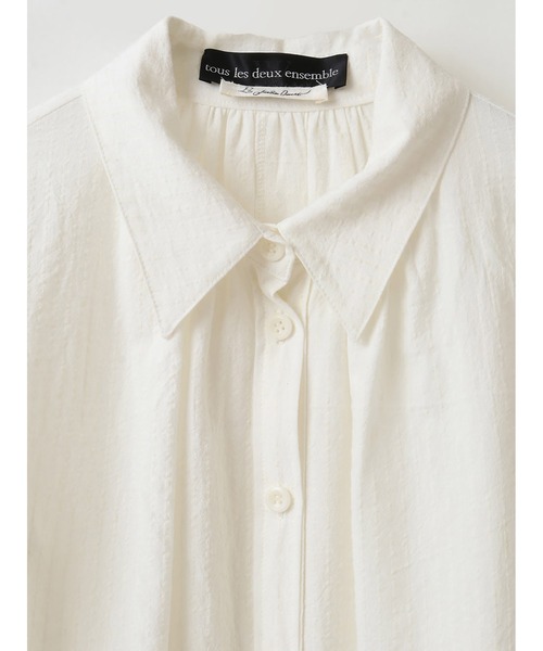 enchainement（アンシェヌマン）の「Folded Shirt（シャツ/ブラウス・レディース・ホワイト/ブラック・36）」の12枚目の写真