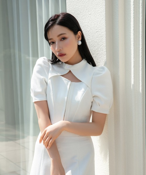 ANDGEEBEE（アンジービー）の「ワッフルデザイントップス（その他トップス・レディース・ブラック/ホワイト・MEDIUM）」の6枚目の写真