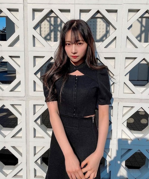 ANDGEEBEE（アンジービー）の「ワッフルデザイントップス（その他トップス・レディース・ブラック/ホワイト・MEDIUM）」の13枚目の写真