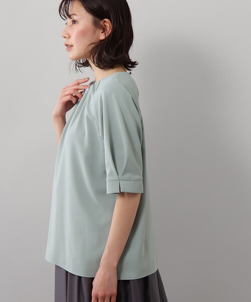 SOUP（スープ）の「◆さらっときれい見え/サテンタックスリーブブラウス（シャツ/ブラウス・レディース・ライトパープル/ライトグリーン/ナチュラル/サックスブルー/レモンイエロー・13/09/15 /11）」の22枚目の写真