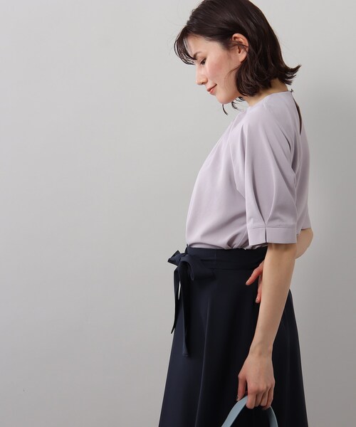 SOUP（スープ）の「◆さらっときれい見え/サテンタックスリーブブラウス（シャツ/ブラウス・レディース・ライトパープル/ライトグリーン/ナチュラル/サックスブルー/レモンイエロー・13/09/15 /11）」の14枚目の写真