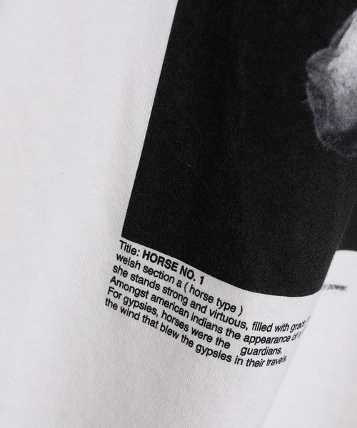 JANESMITH（ジェーンスミス）の「JANESMITH ジェーンスミス / HORSE No.1 SHORT SLEEVE T-SHIRT グラフィックプリントビッグシルエットTシャツ / 22WCT-#452S-SL（Tシャツ/カットソー・レディース・ホワイト/ブラック・SMALL/MEDIUM/LARGE/X-LARGE）」の3枚目の写真