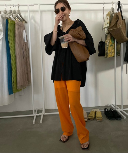 Ameri VINTAGE - NEGLIGEE LOOSE BLOUSE アイボリー Ameri（アメリ）の「NEGLIGEE LOOSE BLOUSE（シャツ/ブラウス