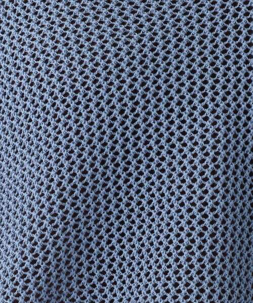 OPAQUE.CLIP(オペークドットクリップ)の「◆透かし編み スキッパーネックニット(ニット/セーター・レディース・オフホワイト/ブラック/ブルー/オレンジ系その他5・00)」の11枚目の写真