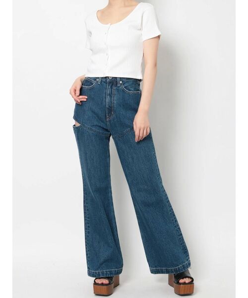 EVRIS（エヴリス）の「フロントボタンショートTEE（Tシャツ/カットソー・レディース・ホワイト/ブラック/パープル/グリーン・FREE）」の20枚目の写真