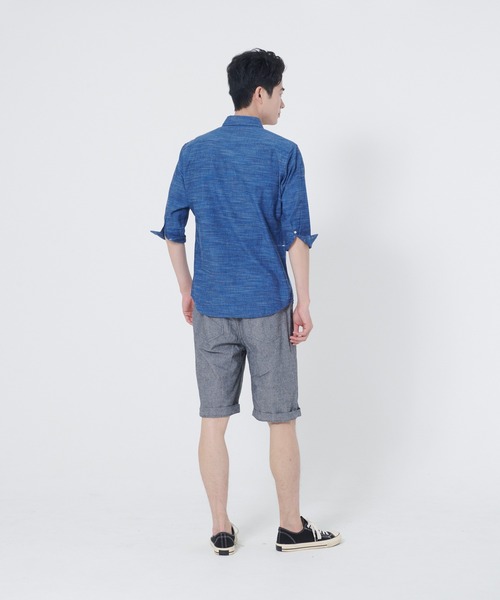 Blue Standard (ブルースタンダード)の「【BLUE STANDARD/ブルースタンダード】ウエストゴム仕様 綿麻ショートパンツ(その他パンツ・メンズ・ブルー系その他/グレー/ライトグレー/ネイビー・MEDIUM/X-LARGE/LARGE)」の19枚目の写真