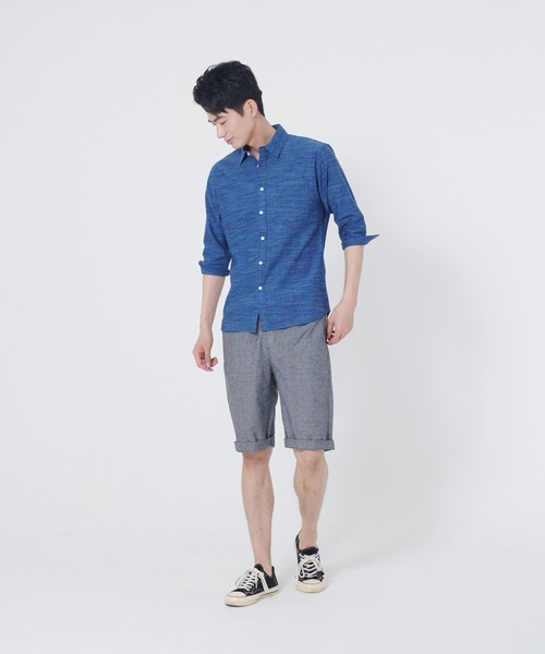 Blue Standard (ブルースタンダード)の「【BLUE STANDARD/ブルースタンダード】ウエストゴム仕様 綿麻ショートパンツ(その他パンツ・メンズ・ブルー系その他/グレー/ライトグレー/ネイビー・MEDIUM/X-LARGE/LARGE)」の17枚目の写真