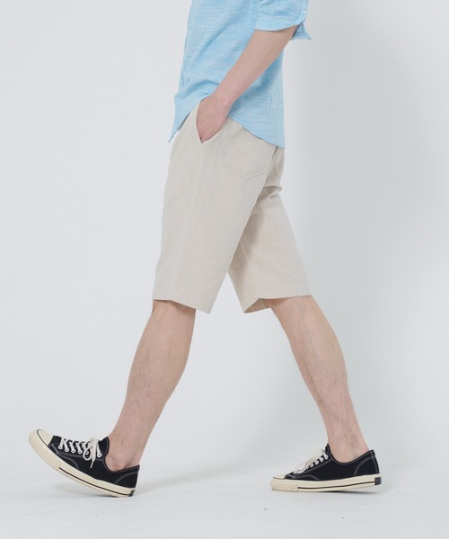 Blue Standard (ブルースタンダード)の「【BLUE STANDARD/ブルースタンダード】ウエストゴム仕様 綿麻ショートパンツ(その他パンツ・メンズ・ブルー系その他/グレー/ライトグレー/ネイビー・MEDIUM/X-LARGE/LARGE)」の9枚目の写真